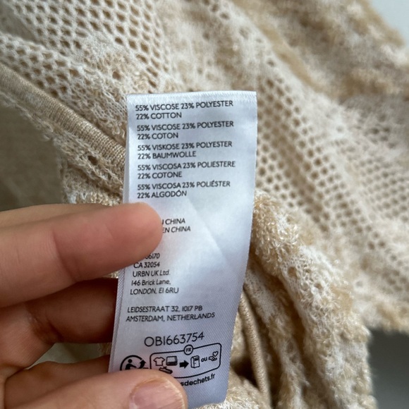 By Anthropologie Cropped Lace Cardigan Sweater XS - Picture 6 of 7